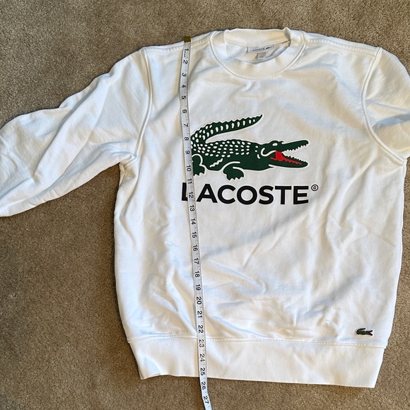 Lacoste White Crewneck Sweatshirt for Men - Picture 6 of 7